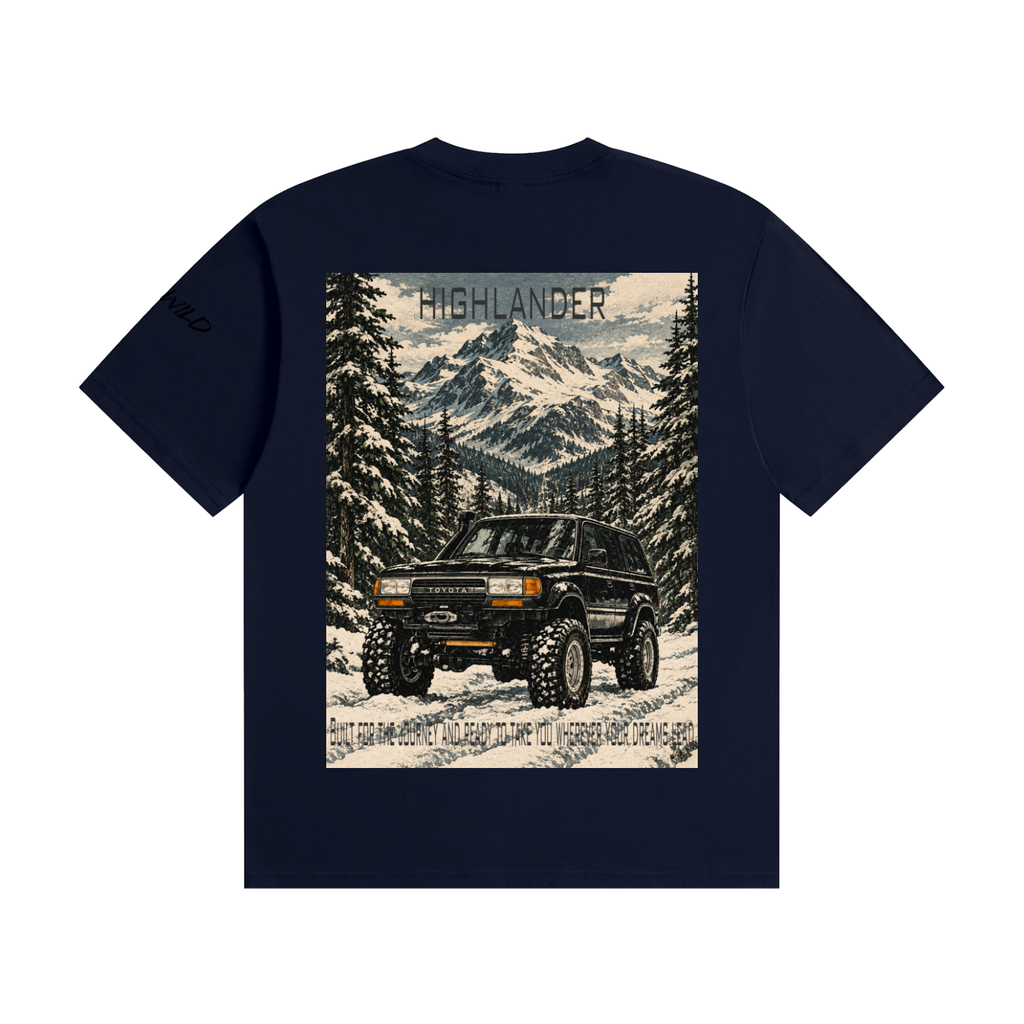 Toyota HighLander Mountain Top Unisex Seamless Cotton T-Shirt