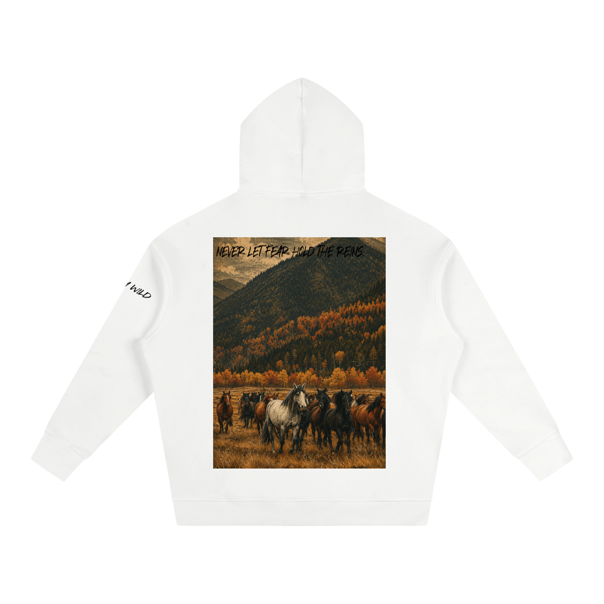 Horse Graphic Oversize Fleeced Hoodie