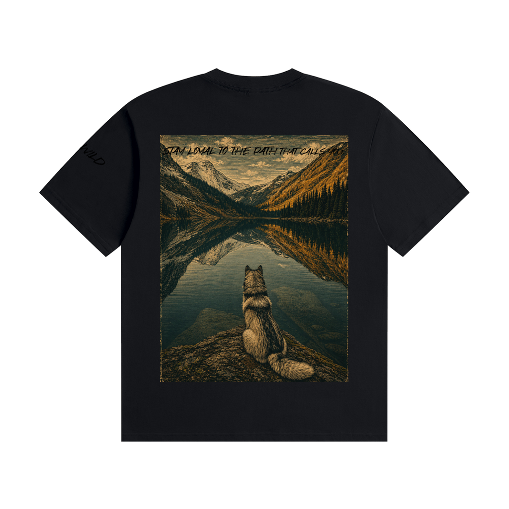 Wolf Graphic Unisex Seamless Cotton T-Shirt