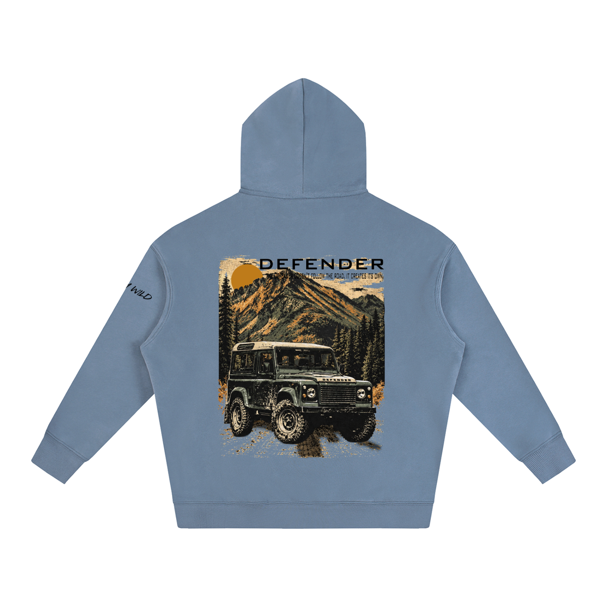 Range Rover Defender Mountain Top Oversize Fleeced Hoodie