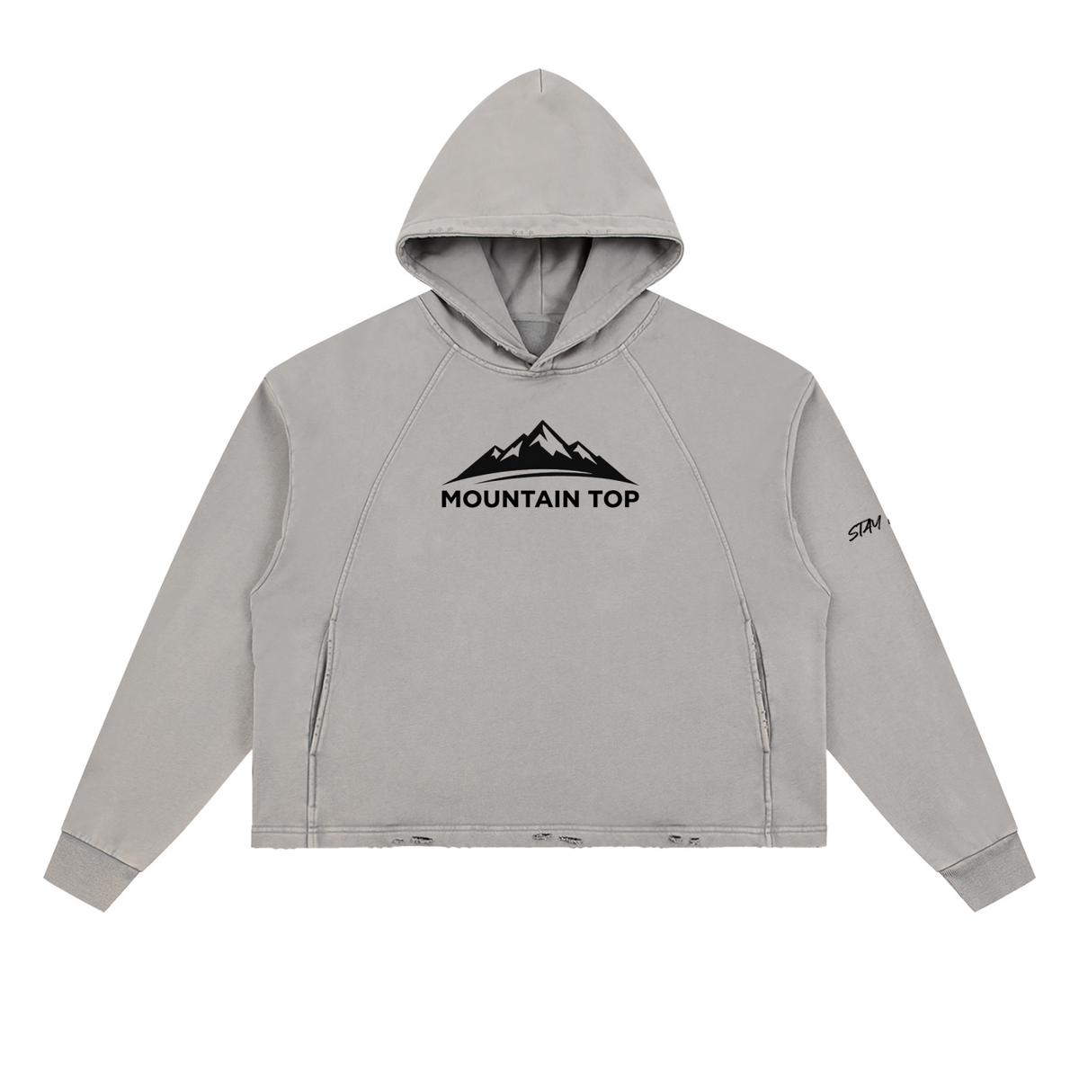 HONDA NSX Mountain Top Vintage Washed Frayed-Hem Hoodie