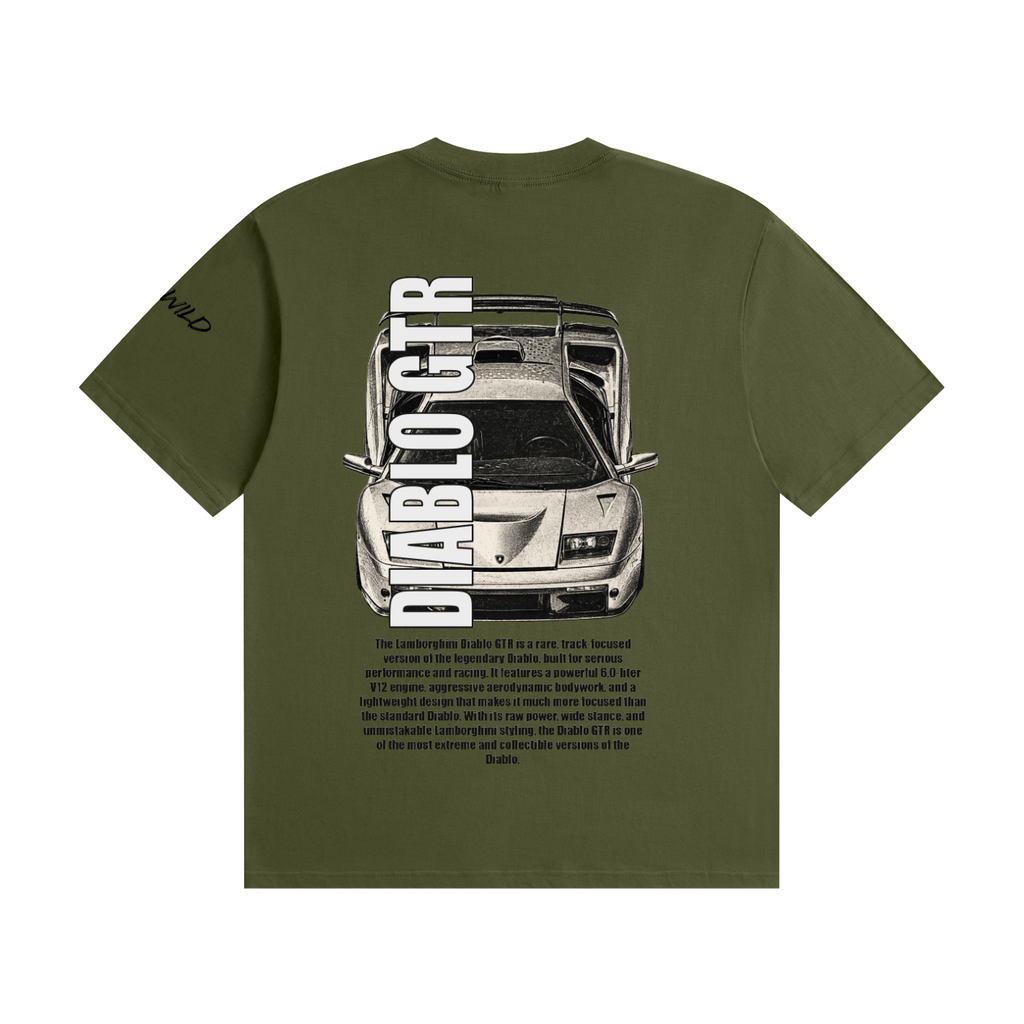 LAMBORGHINI BIABLO GTR Mountain Top Unisex Seamless Cotton T-Shirt