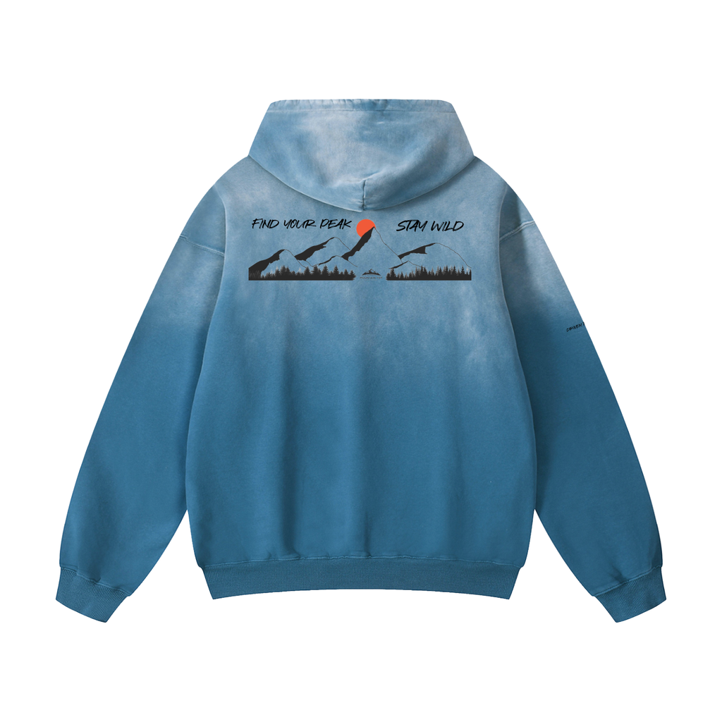 Mountain Top Heavyweight Sun faded Hoodie
