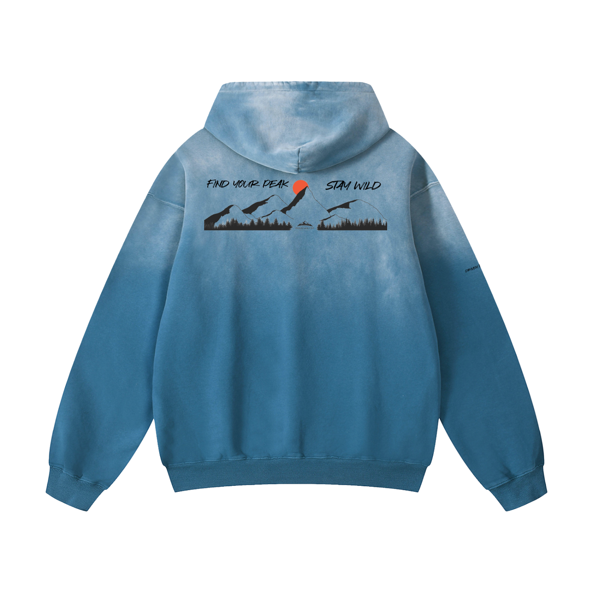 Mountain Top Heavyweight Sun faded Hoodie