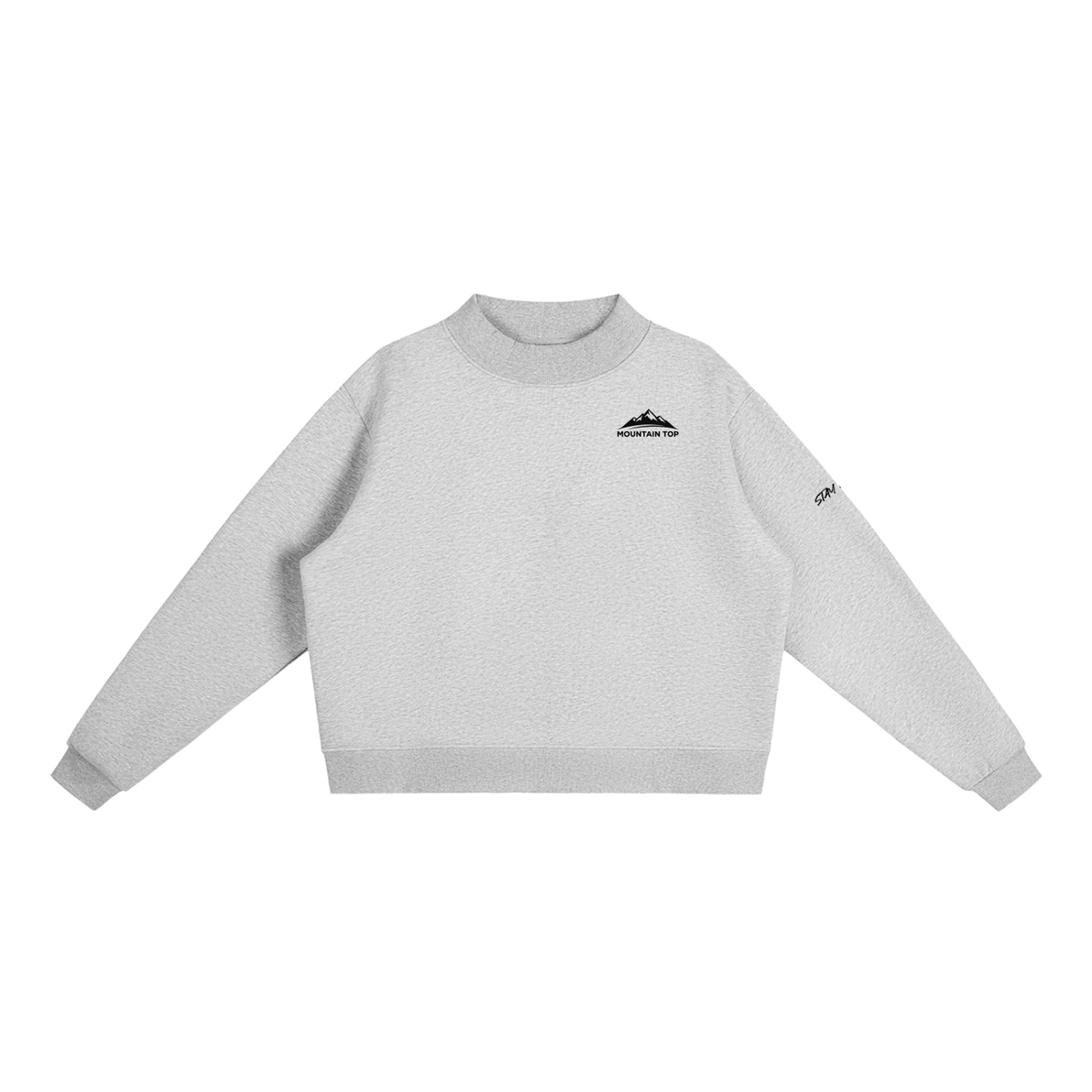 Buffalo Graphic Mock-Neck Crew Sweatshirt