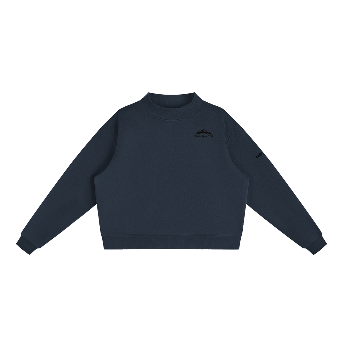 Buffalo Graphic Mock-Neck Crew Sweatshirt