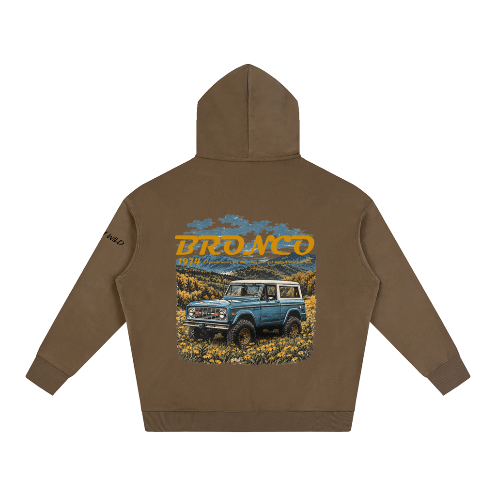 1974 Bronco Mountain Top Oversize Fleeced Hoodie