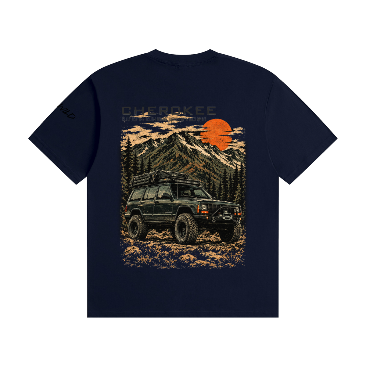Jeep Cherokee Mountain Top Unisex Seamless Cotton T-Shirt