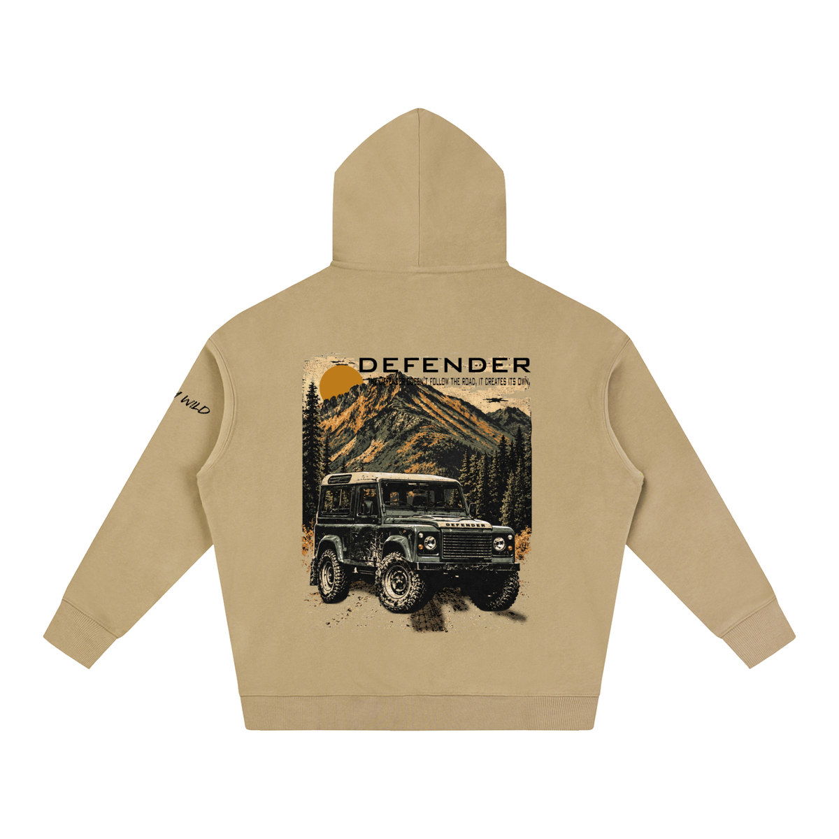 Range Rover Defender Mountain Top Oversize Fleeced Hoodie
