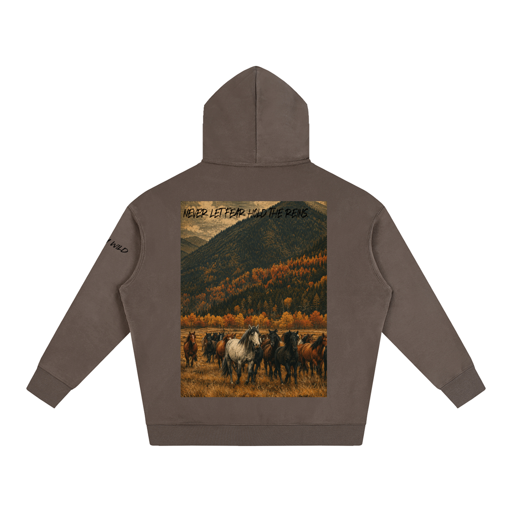 Horse Graphic Oversize Fleeced Hoodie