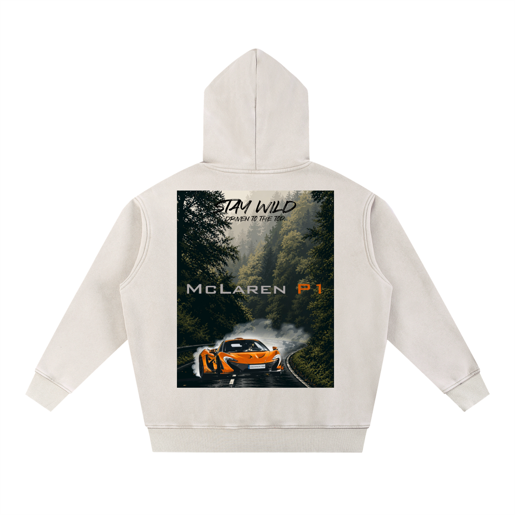 Snow Wash Fleece Oversize Hoodie