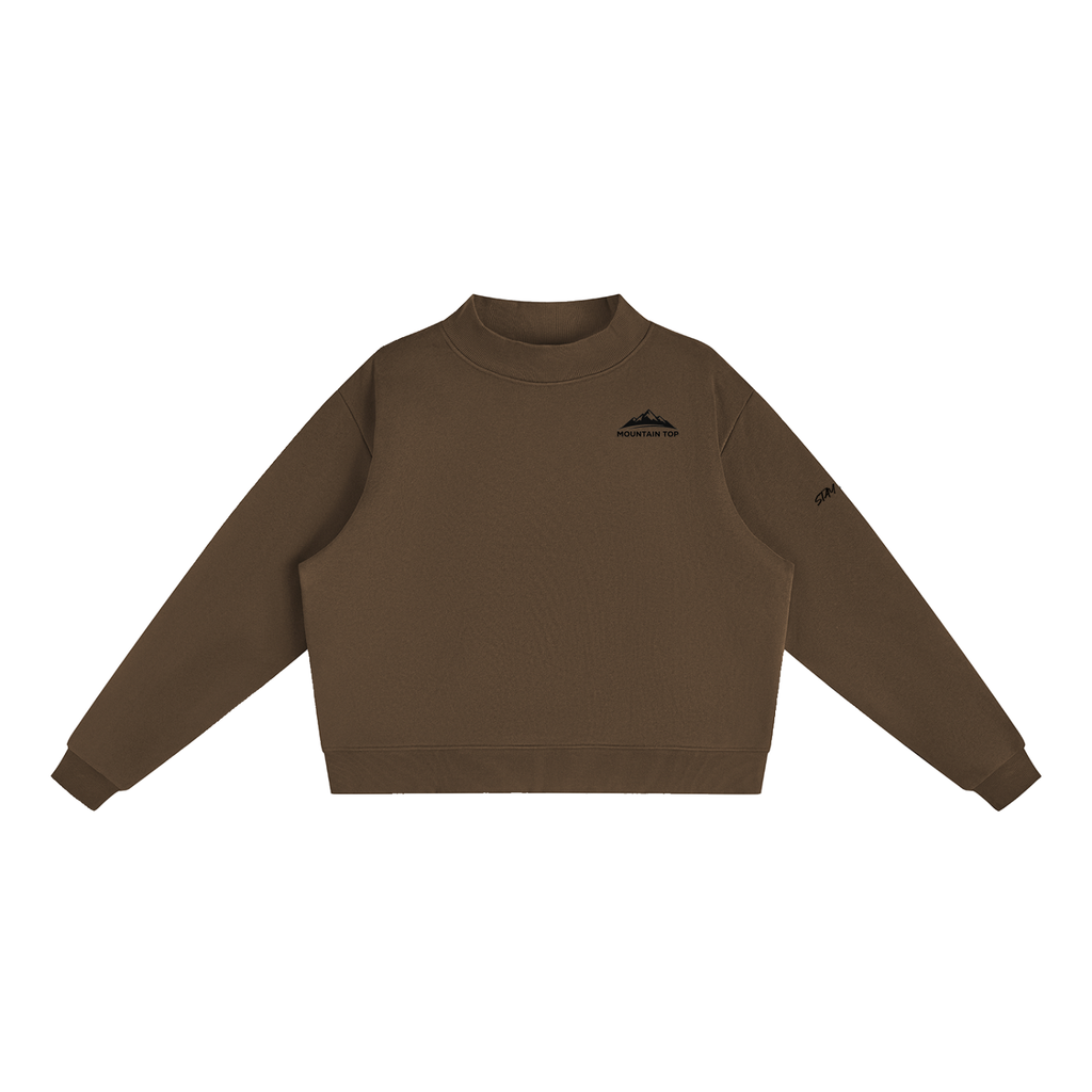 Buffalo Graphic Mock-Neck Crew Sweatshirt