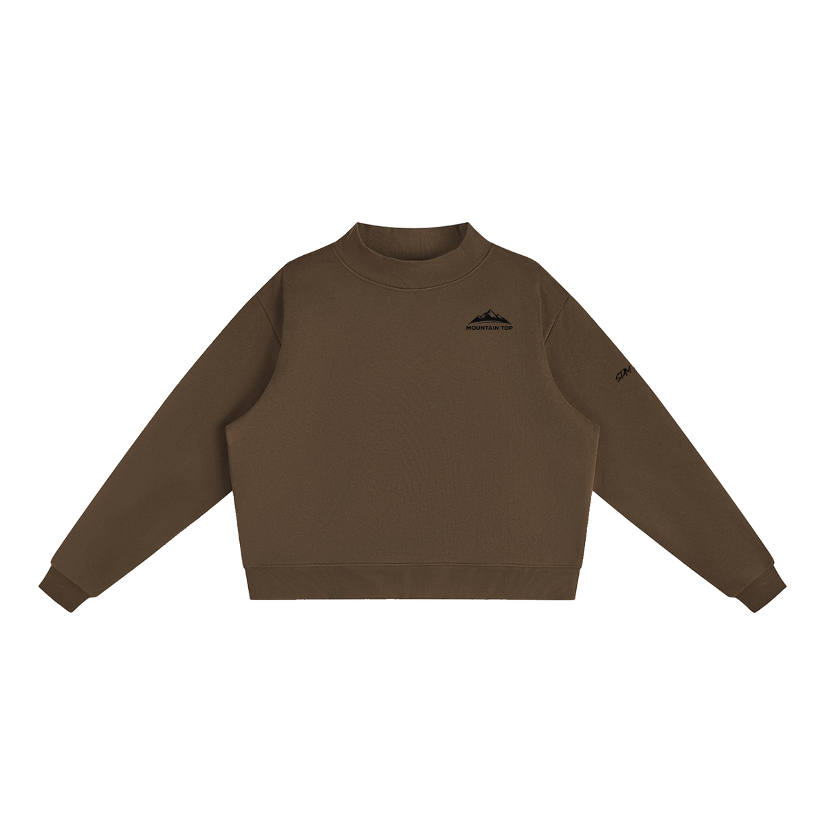 Buffalo Graphic Mock-Neck Crew Sweatshirt