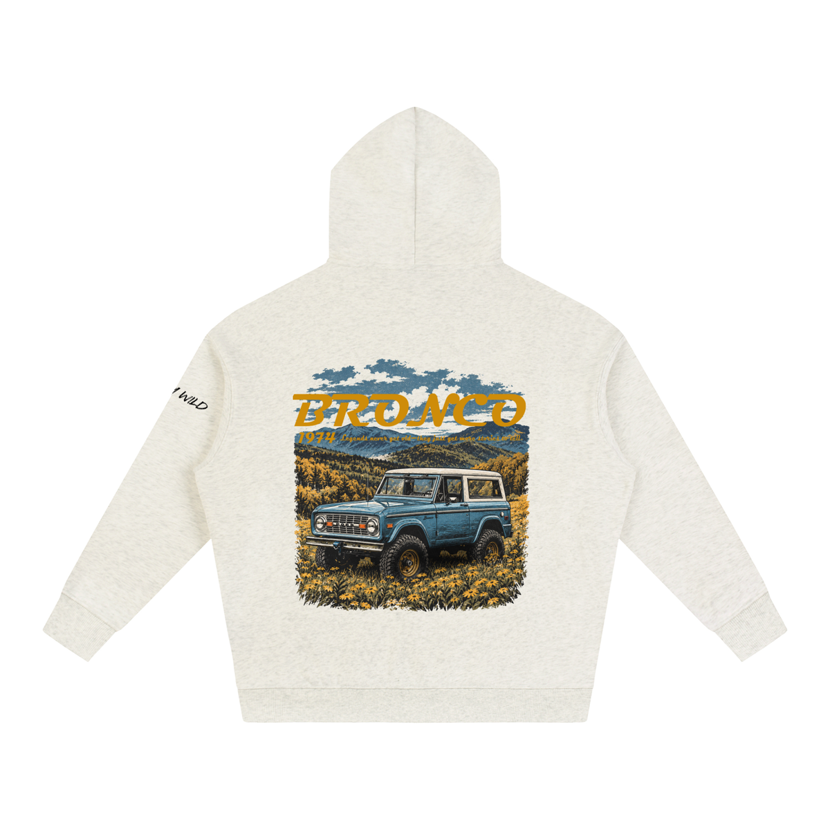 1974 Bronco Mountain Top Oversize Fleeced Hoodie