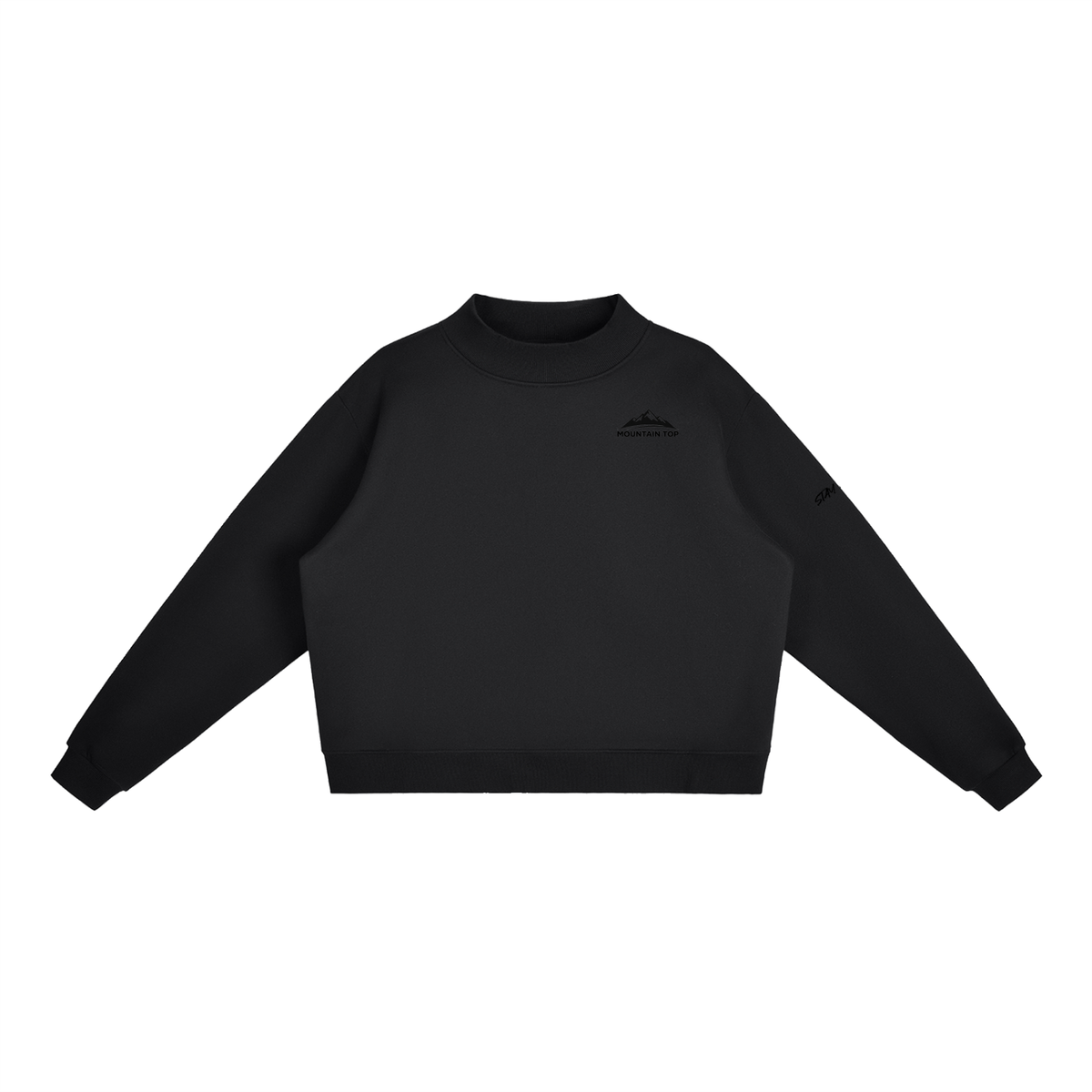 Buffalo Graphic Mock-Neck Crew Sweatshirt