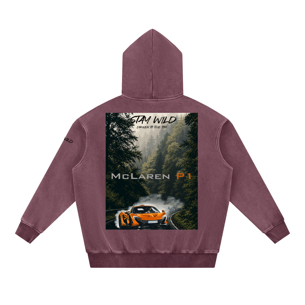 McLaren P1 Mountain Top Snow Wash Fleece Oversize Hoodie