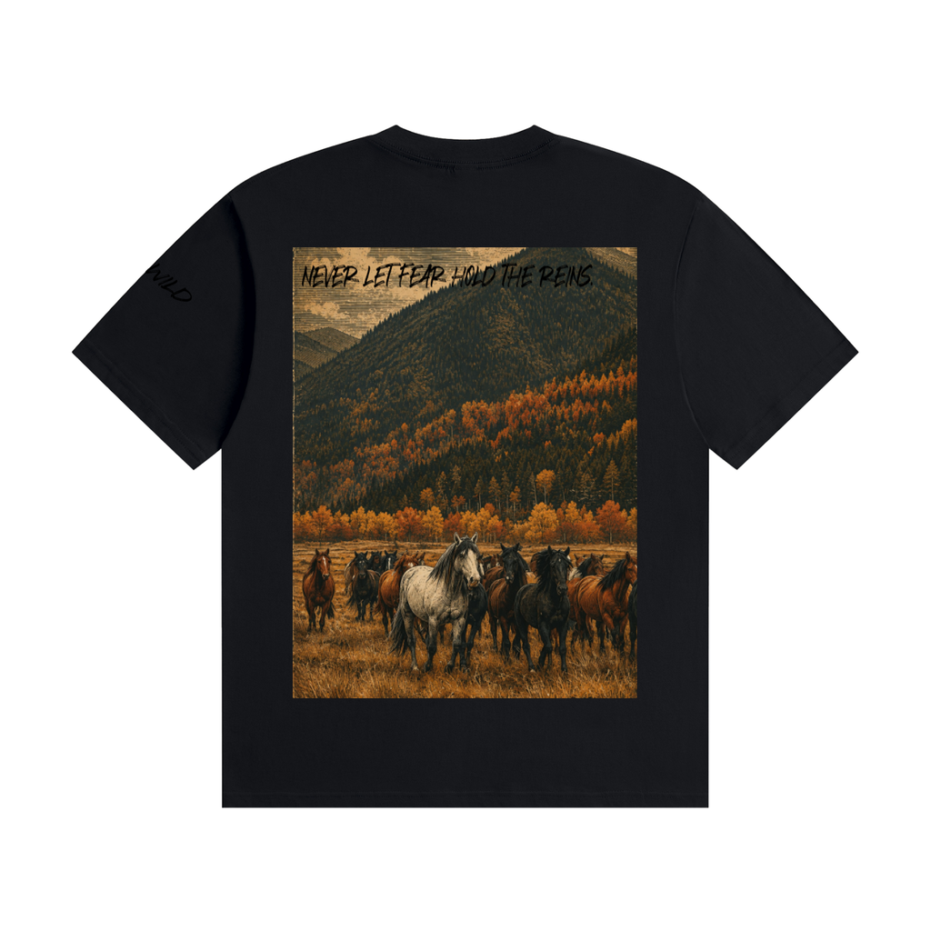 Horse Graphic Unisex Seamless Cotton T-Shirt