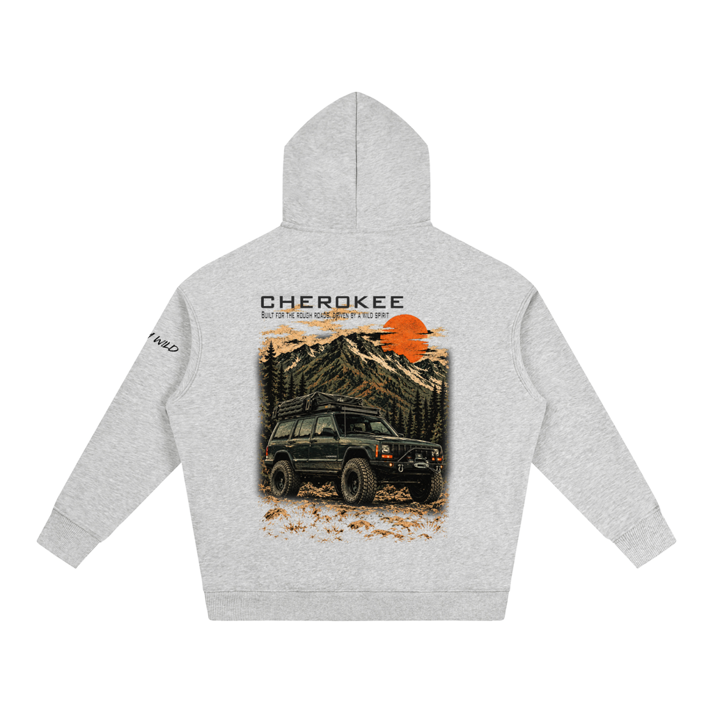Jeep Cherokee Mountain Top Oversize Fleeced Hoodie