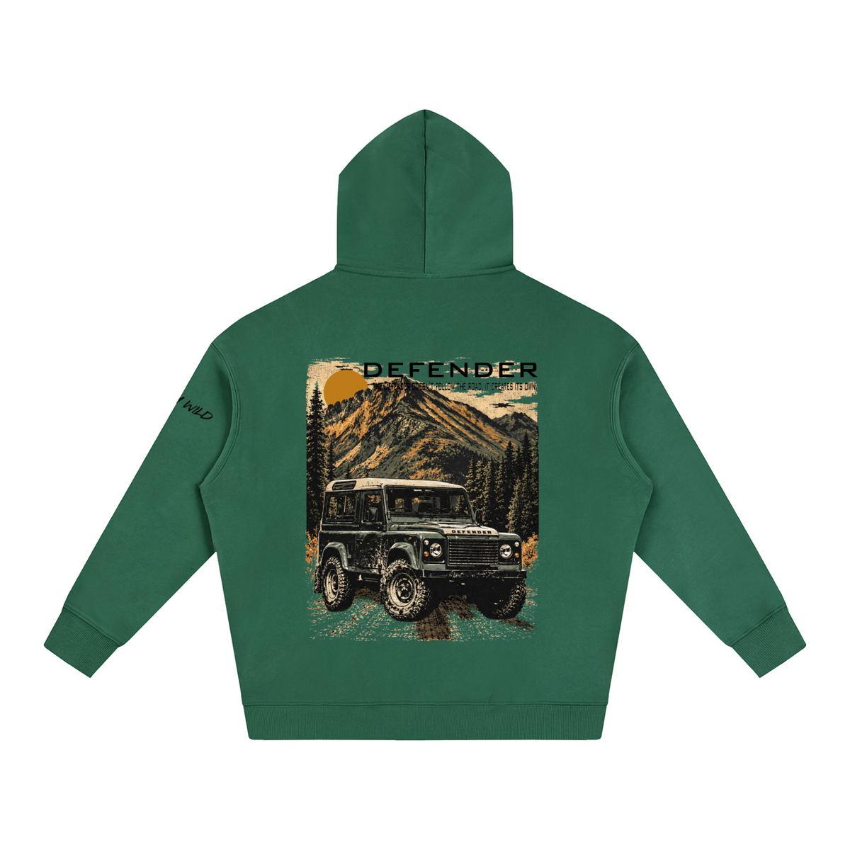Range Rover Defender Mountain Top Oversize Fleeced Hoodie