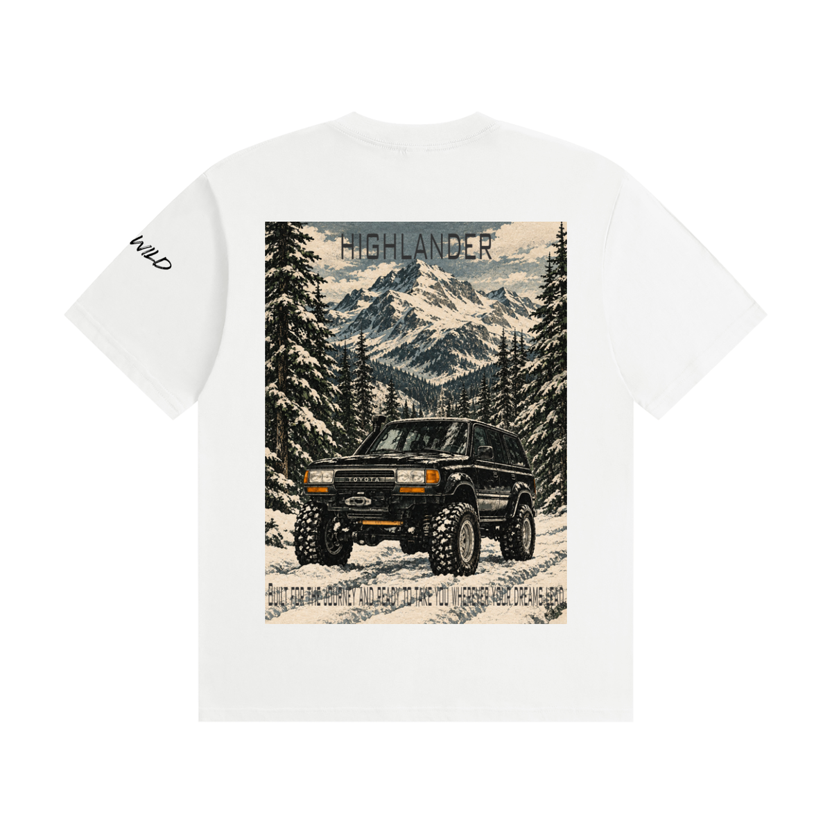 Toyota HighLander Mountain Top Unisex Seamless Cotton T-Shirt