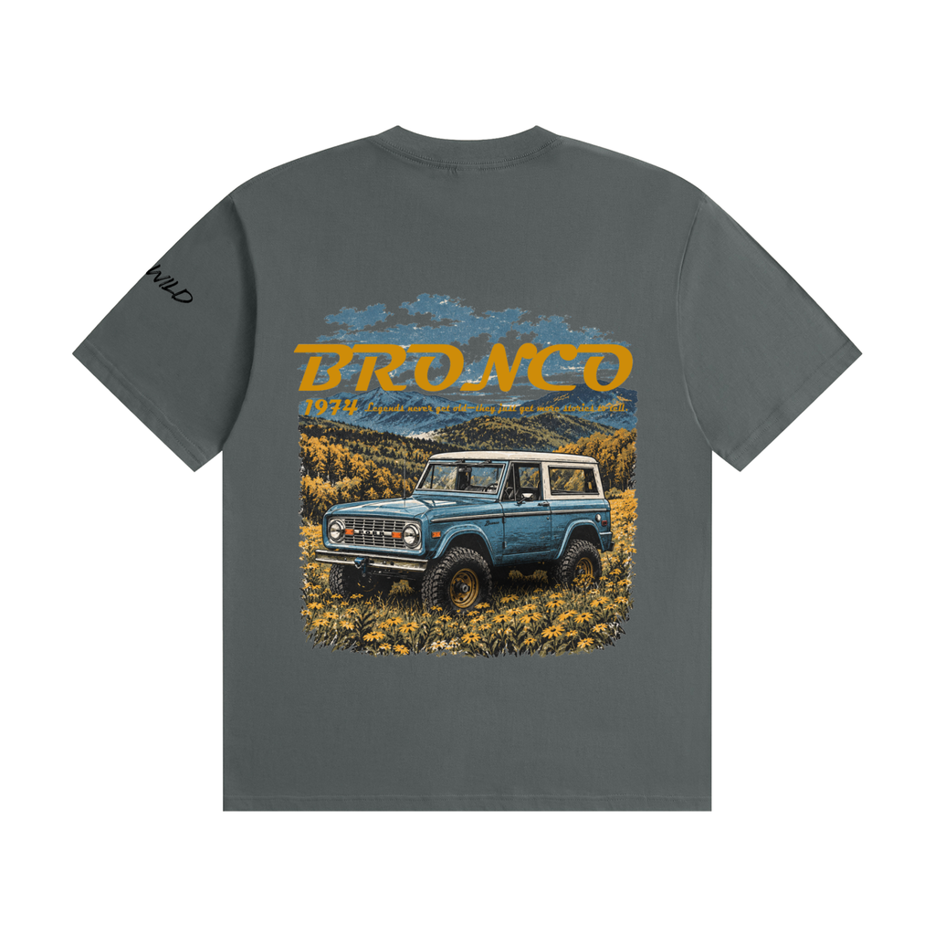 1974 Bronco Mountain Top Unisex Seamless Cotton T-Shirt