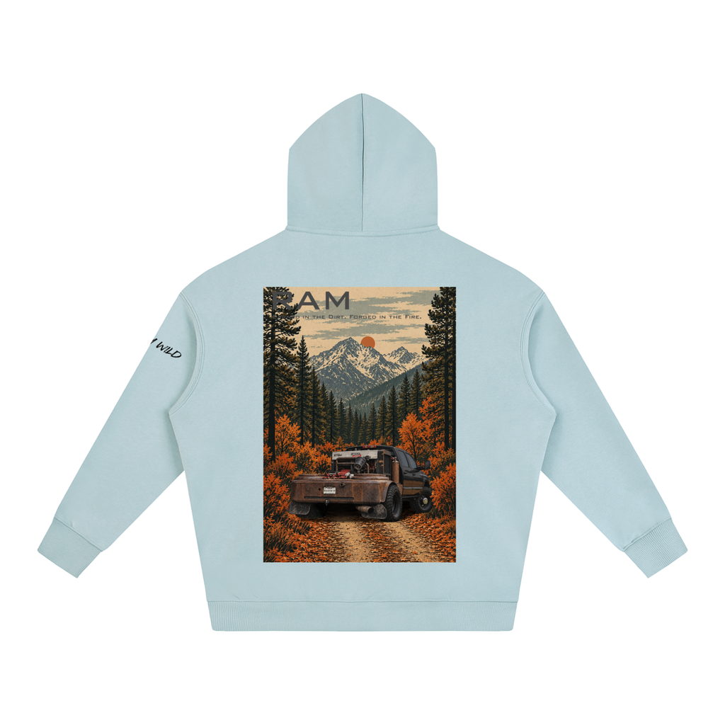 Ram 3500 Welding Truck Mountain Top Oversize Fleeced Hoodie