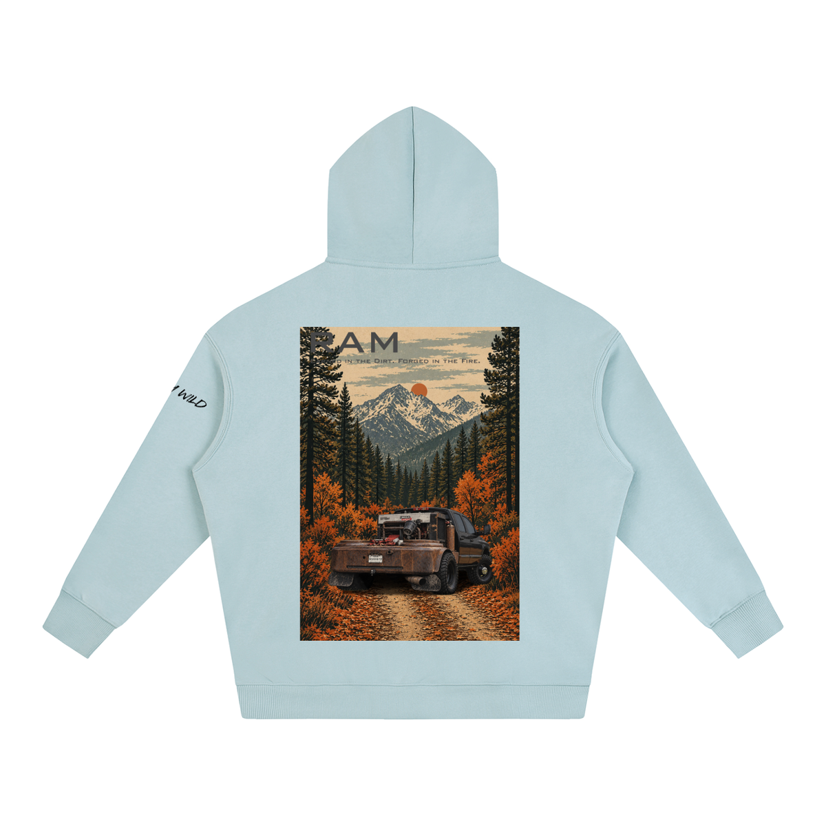 Ram 3500 Welding Truck Mountain Top Oversize Fleeced Hoodie
