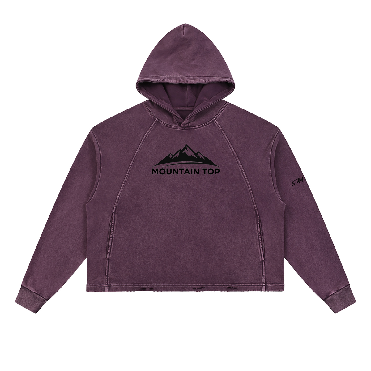 LAMBORGHINI DIABLO GTR Mountain Top Vintage Washed Frayed-Hem Hoodie