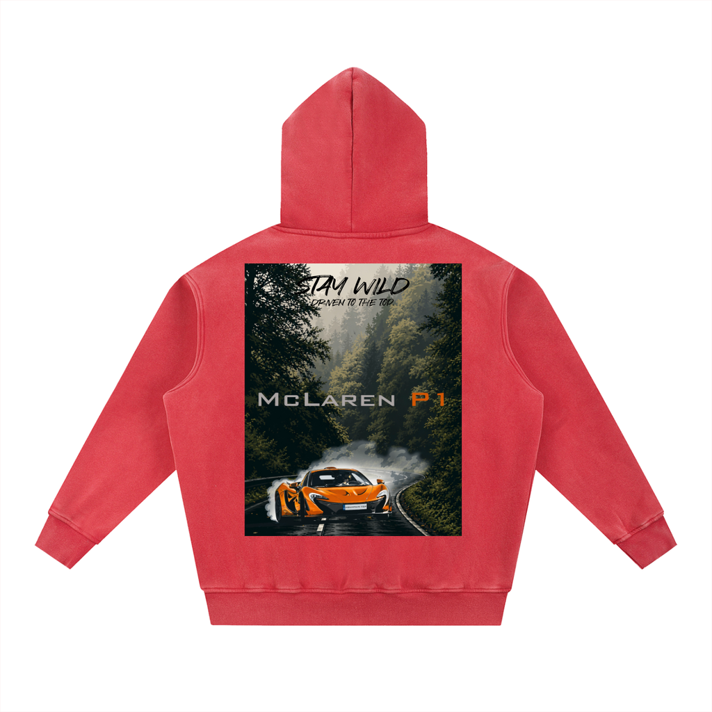 Snow Wash Fleece Oversize Hoodie