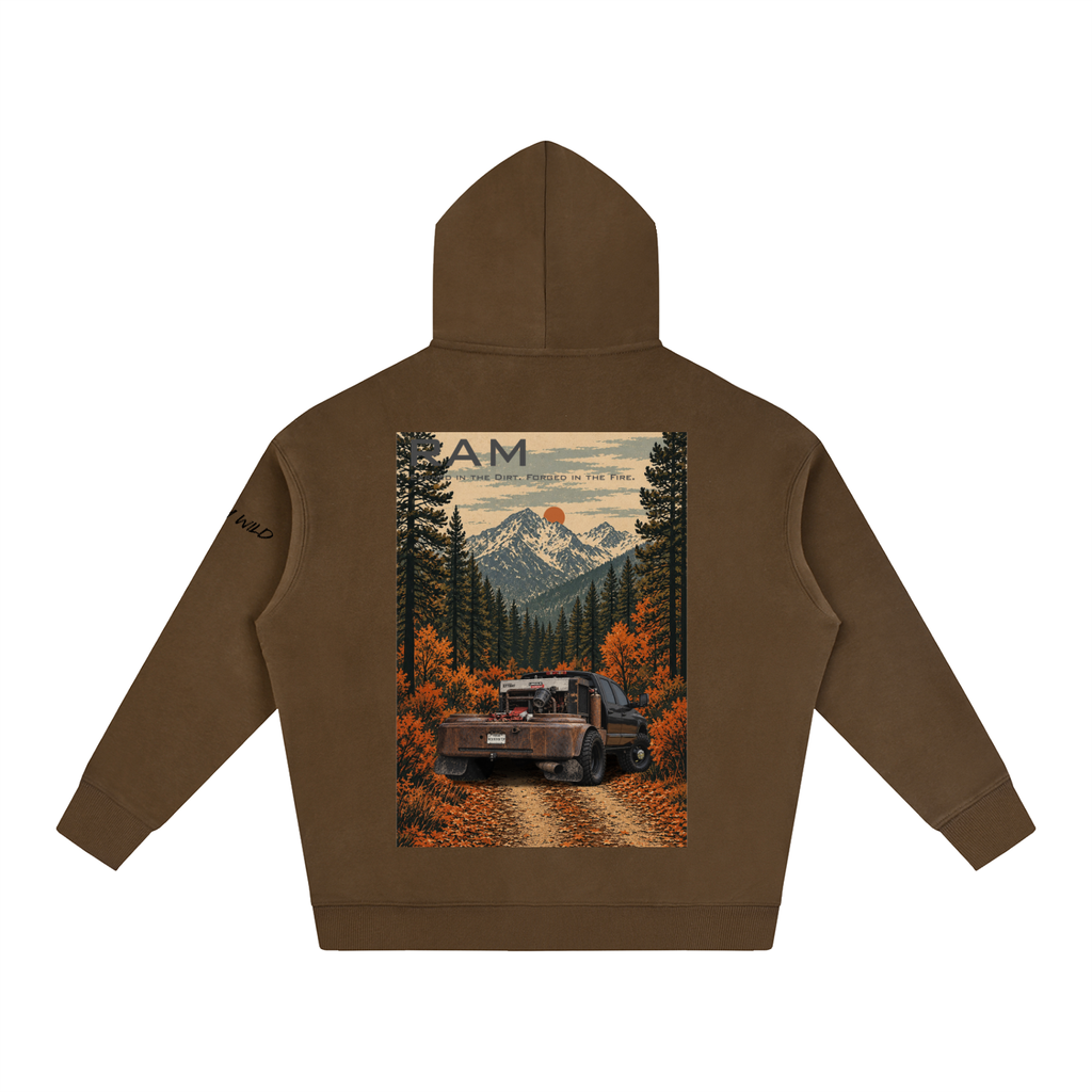 Ram 3500 Welding Truck Mountain Top Oversize Fleeced Hoodie