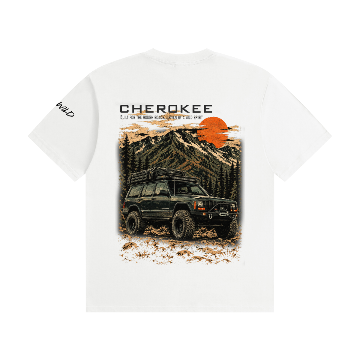 Jeep Cherokee Mountain Top Unisex Seamless Cotton T-Shirt