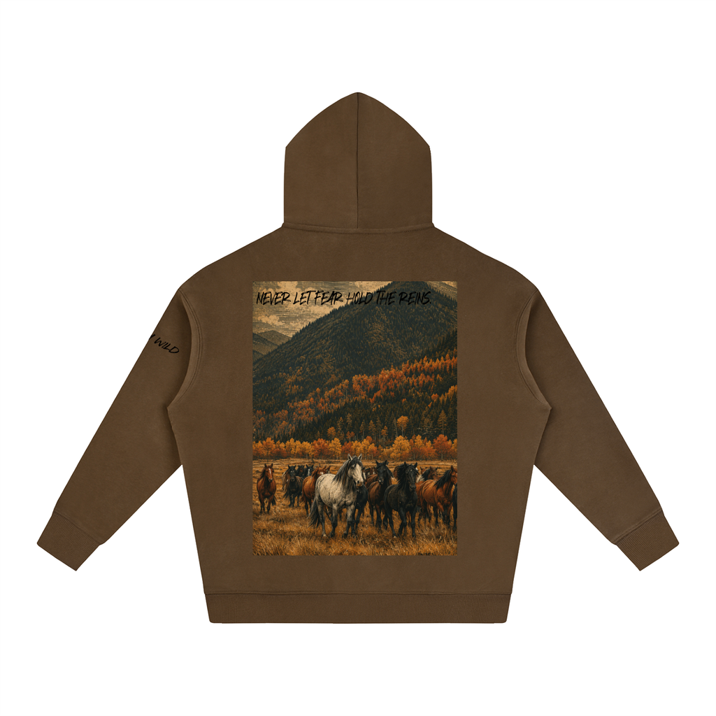 Horse Graphic Oversize Fleeced Hoodie
