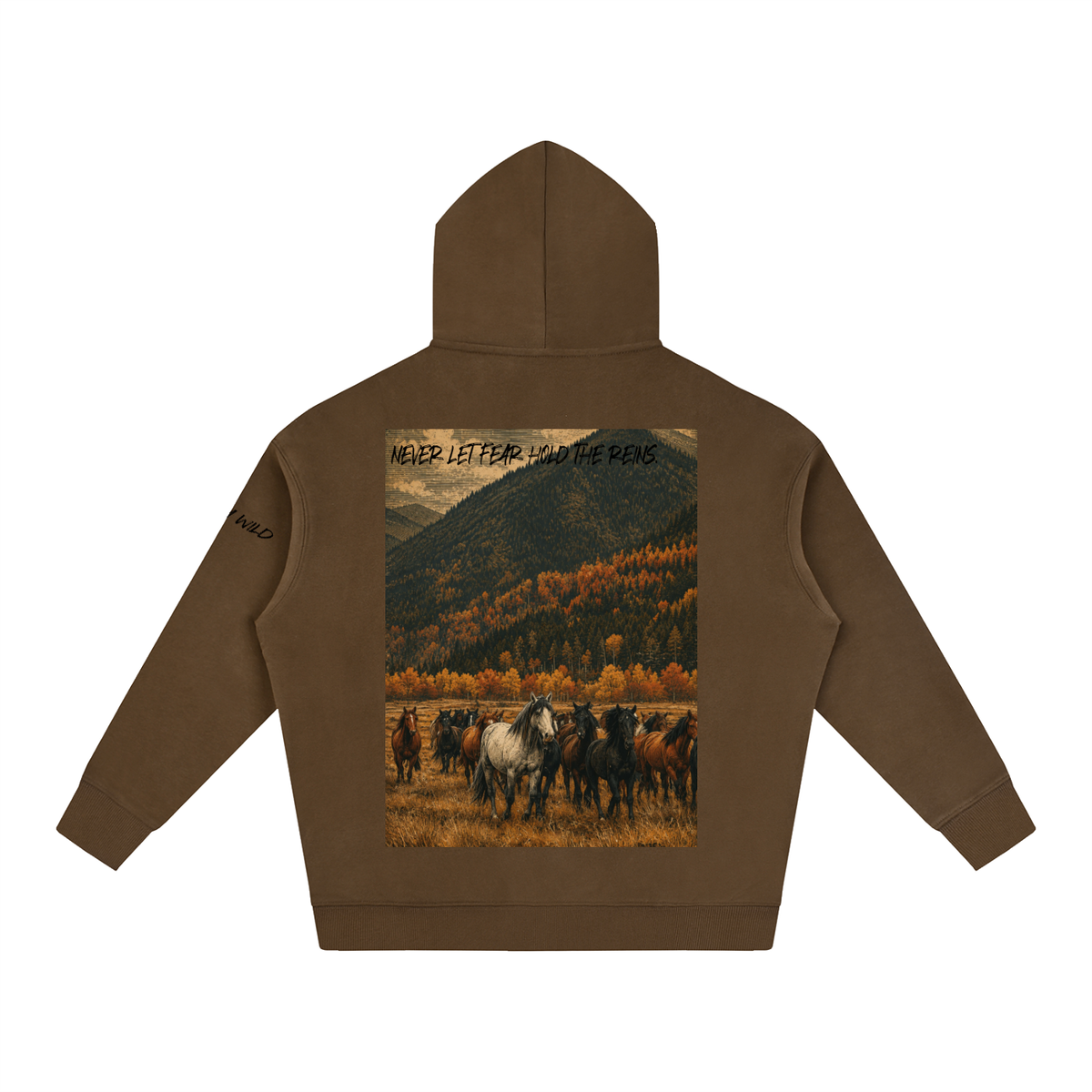 Horse Graphic Oversize Fleeced Hoodie