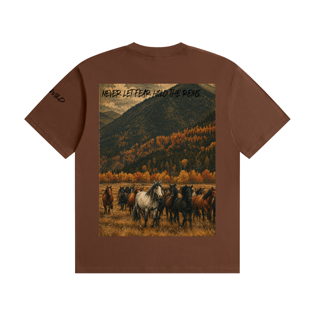 Horse Graphic Unisex Seamless Cotton T-Shirt