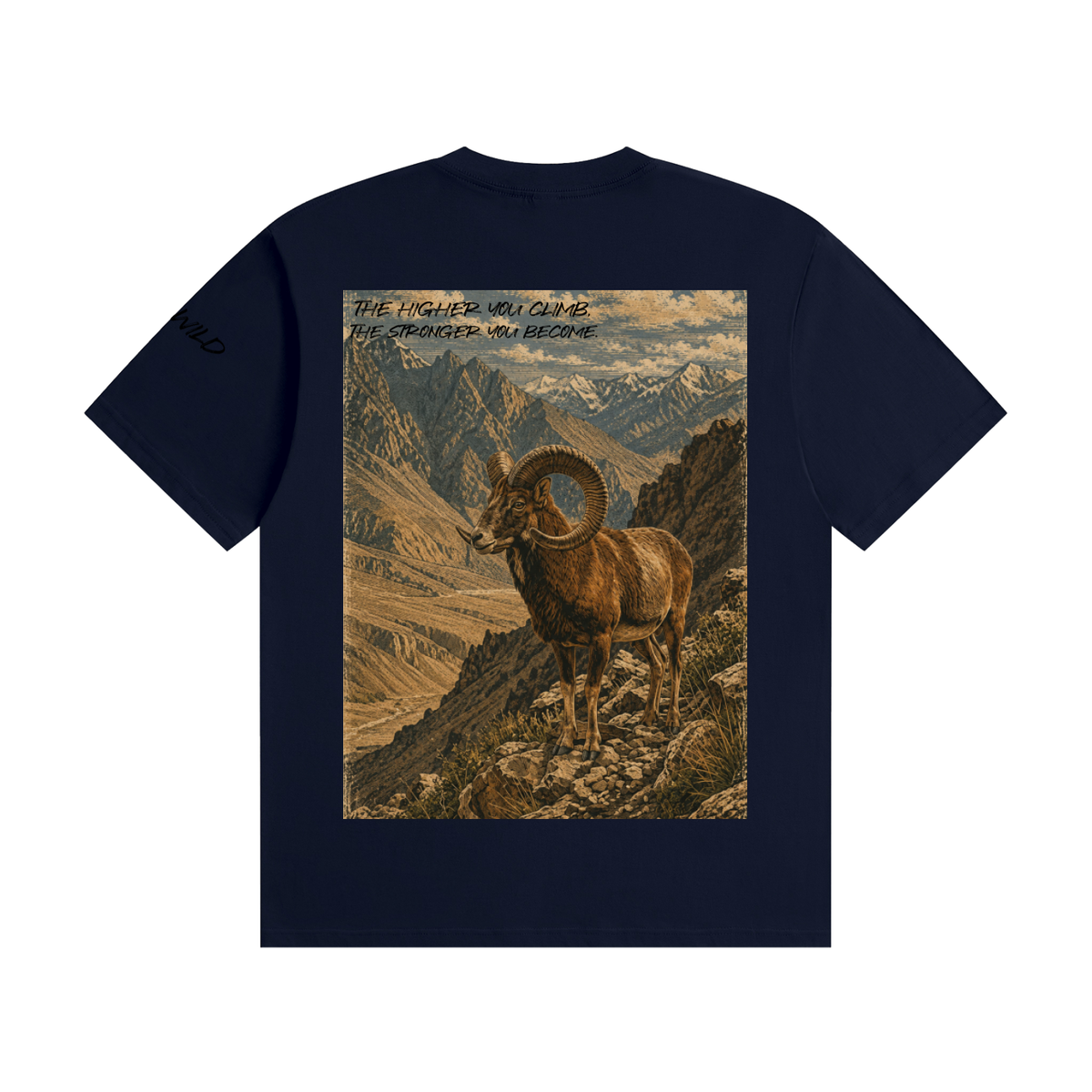 Bighorn Ram Graphic Seamless Cotton T-Shirt