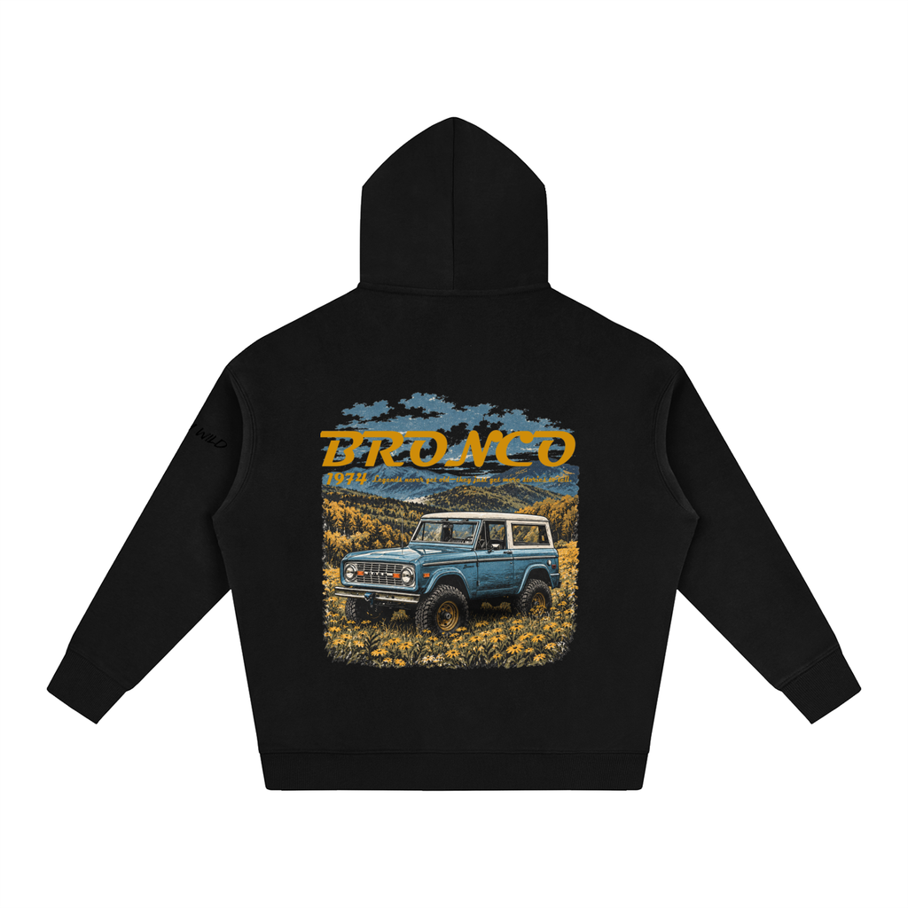 1974 Bronco Mountain Top Oversize Fleeced Hoodie