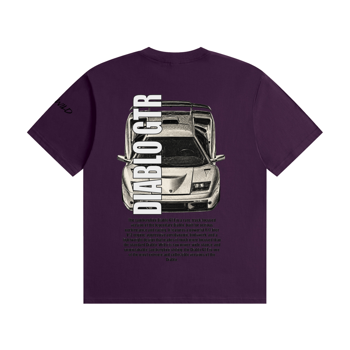 LAMBORGHINI BIABLO GTR Mountain Top Unisex Seamless Cotton T-Shirt