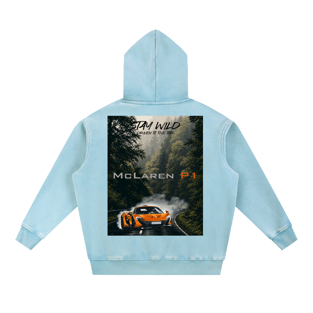 Snow Wash Fleece Oversize Hoodie