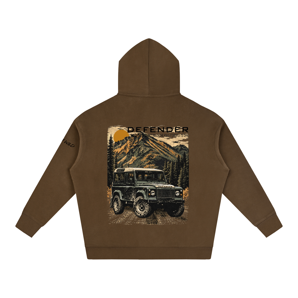 Range Rover Defender Mountain Top Oversize Fleeced Hoodie