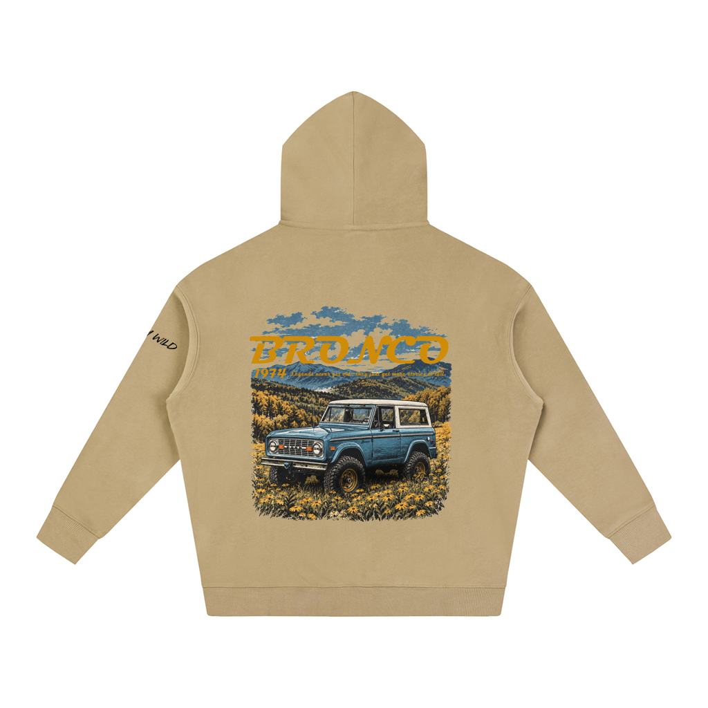 1974 Bronco Mountain Top Oversize Fleeced Hoodie