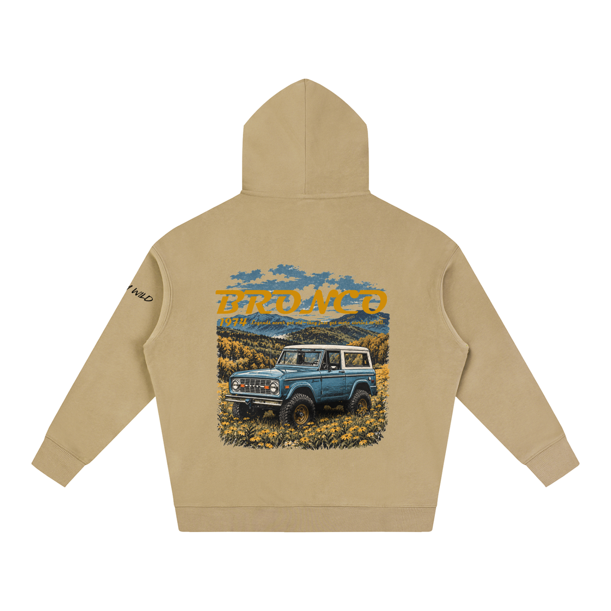 1974 Bronco Mountain Top Oversize Fleeced Hoodie