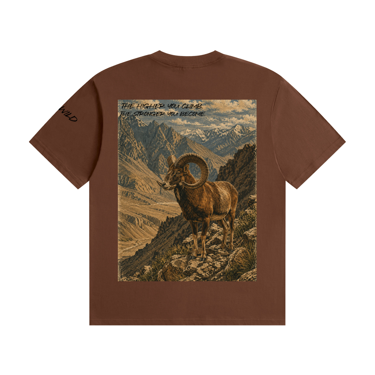 Bighorn Ram Graphic Seamless Cotton T-Shirt