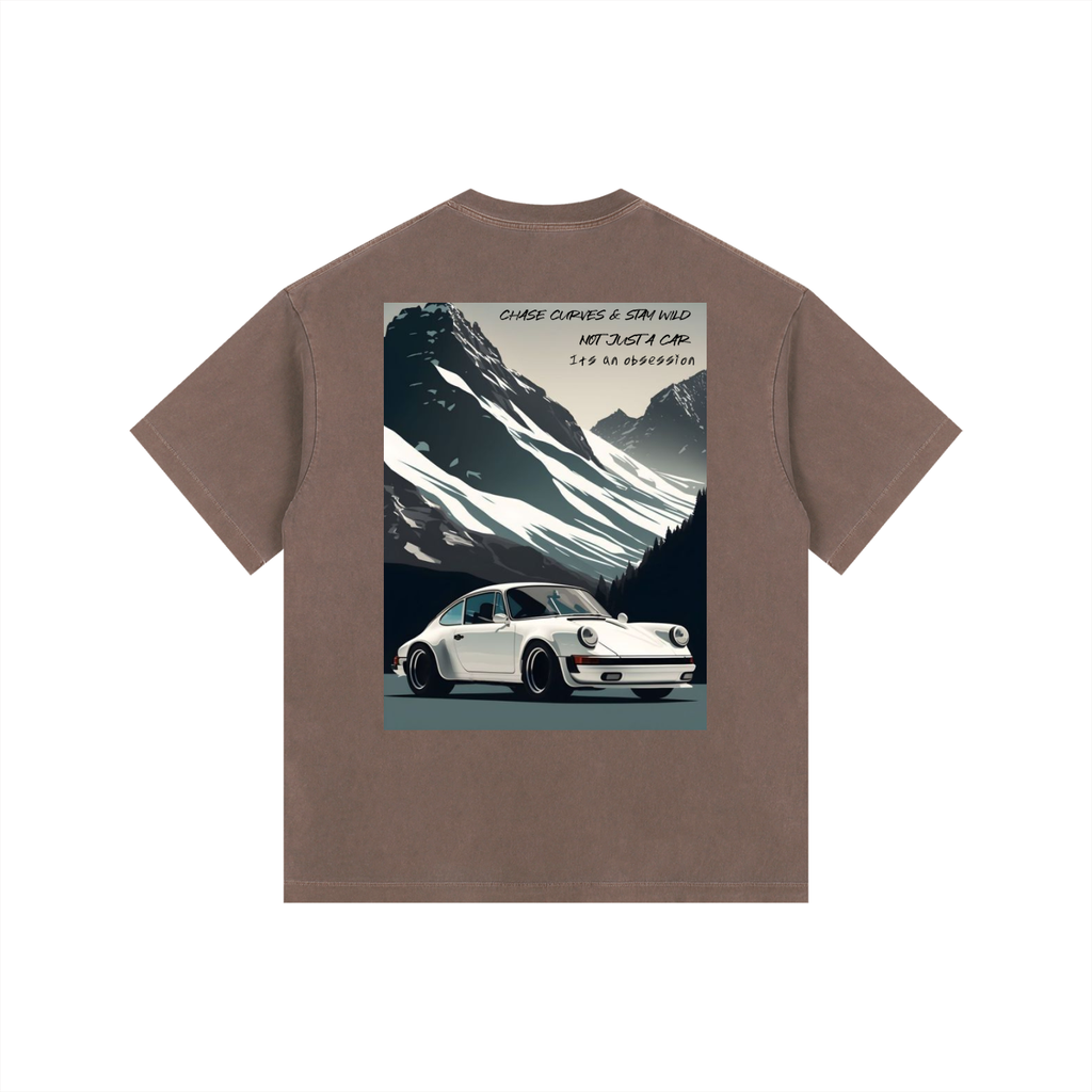 Vintage Porsche Mountain Top Oversized T-Shirt