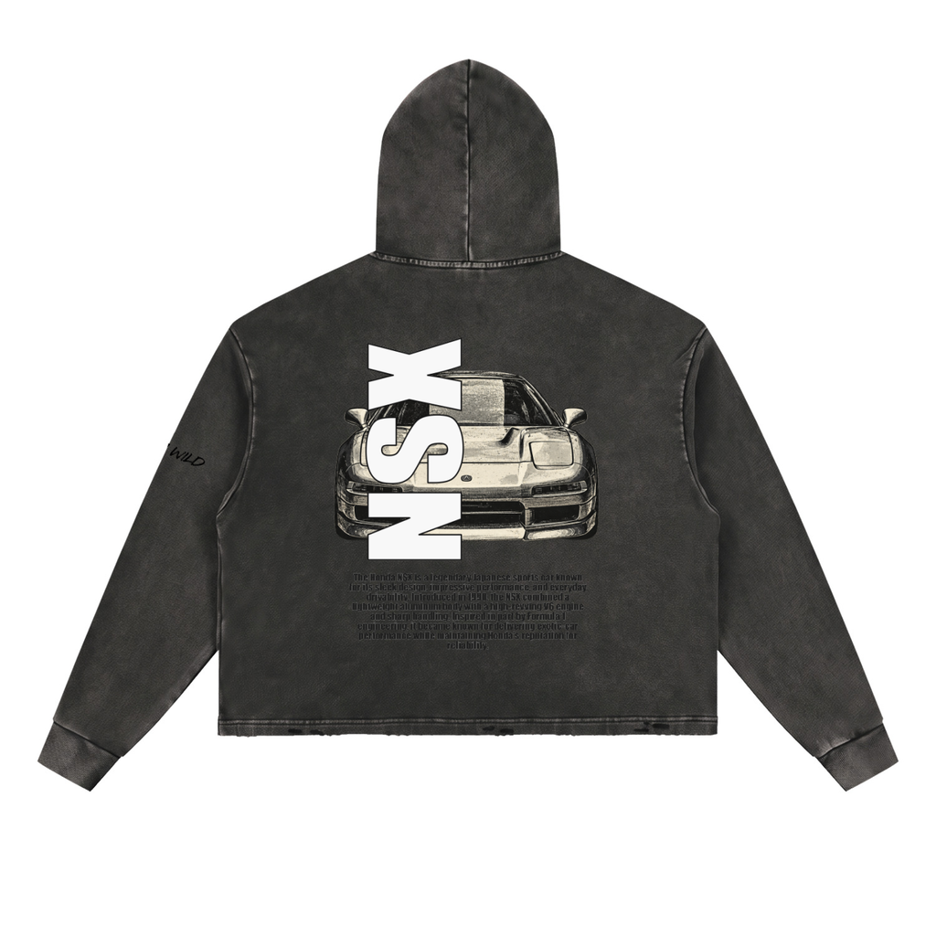 HONDA NSX Mountain Top Vintage Washed Frayed-Hem Hoodie