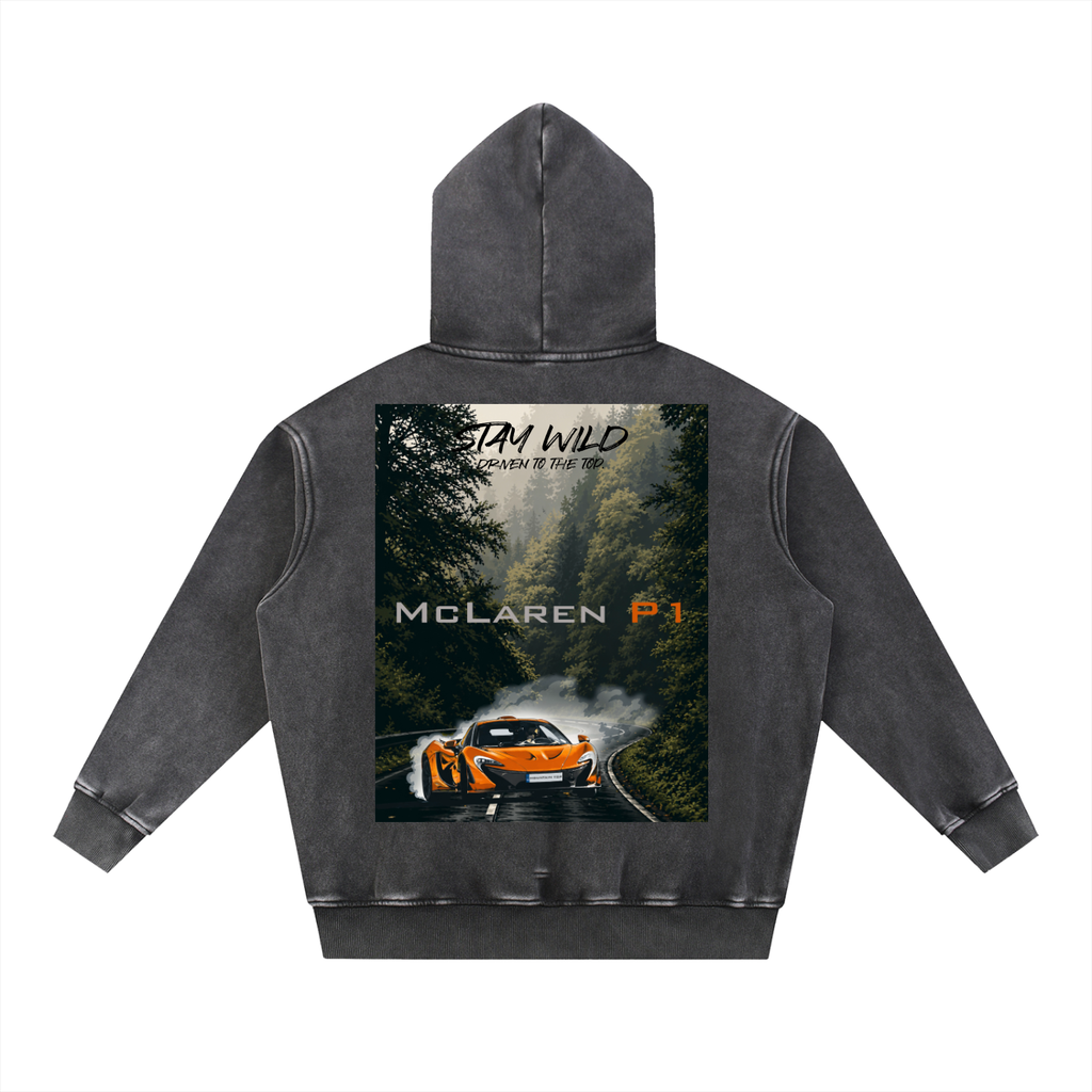 Snow Wash Fleece Oversize Hoodie
