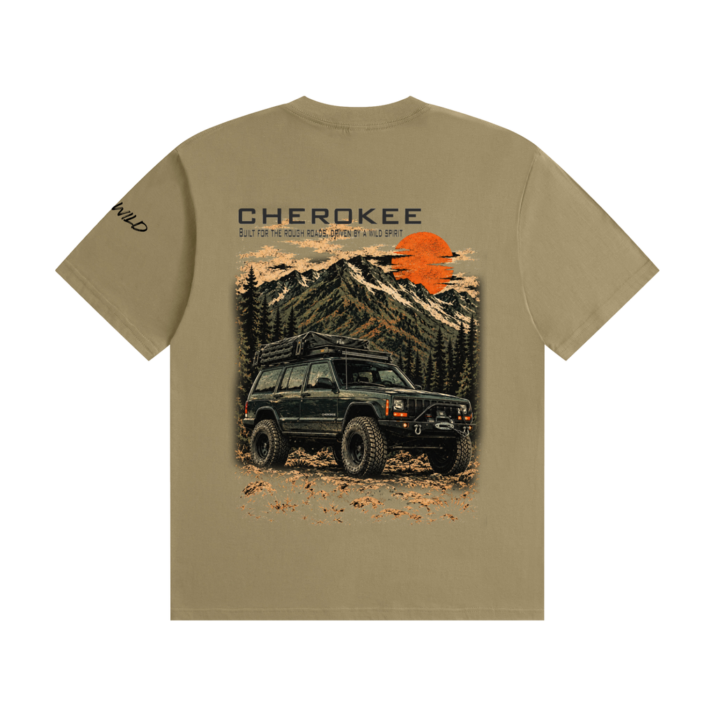 Jeep Cherokee Mountain Top Unisex Seamless Cotton T-Shirt