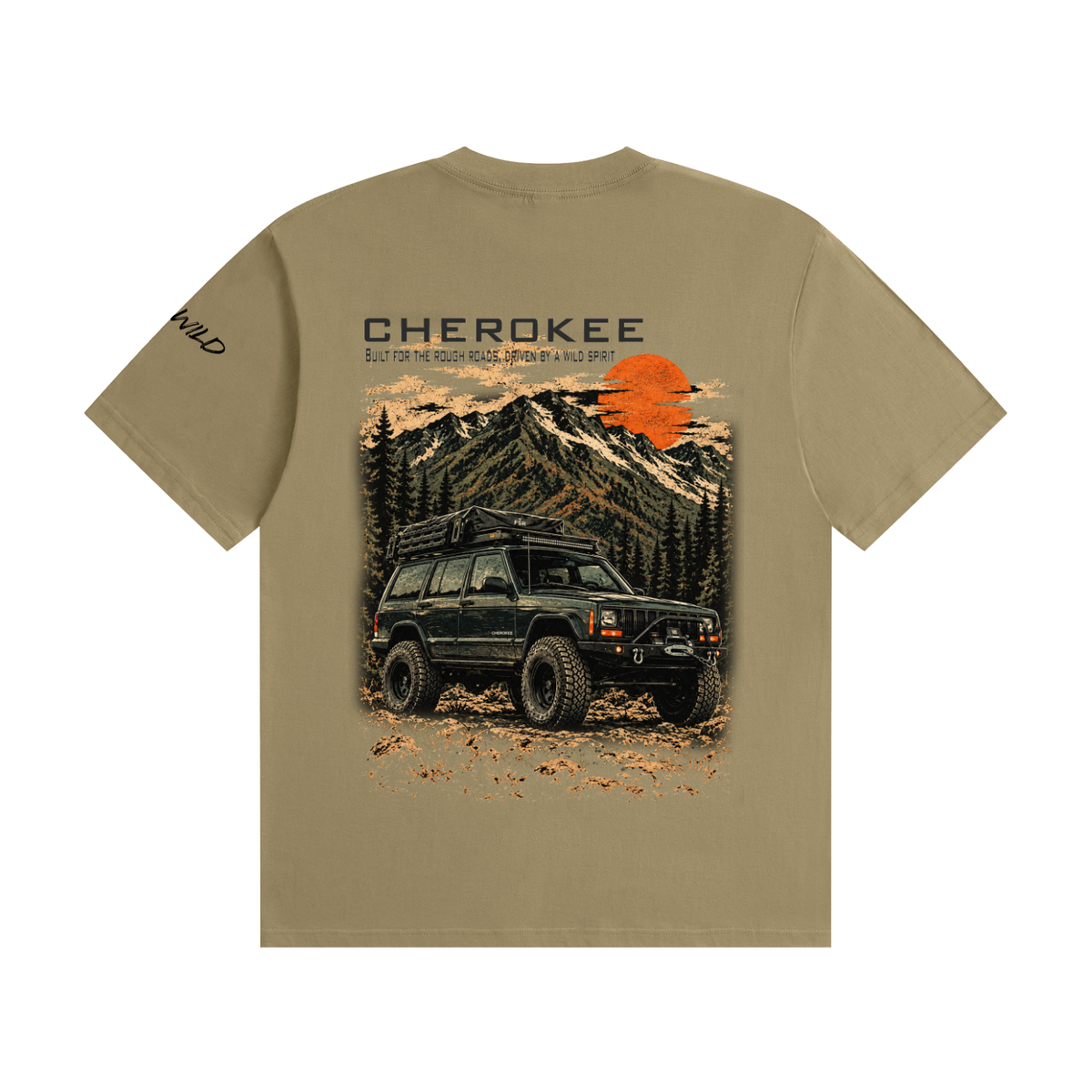 Jeep Cherokee Mountain Top Unisex Seamless Cotton T-Shirt
