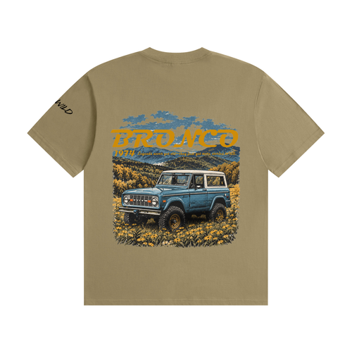 1974 Bronco Mountain Top Unisex Seamless Cotton T-Shirt