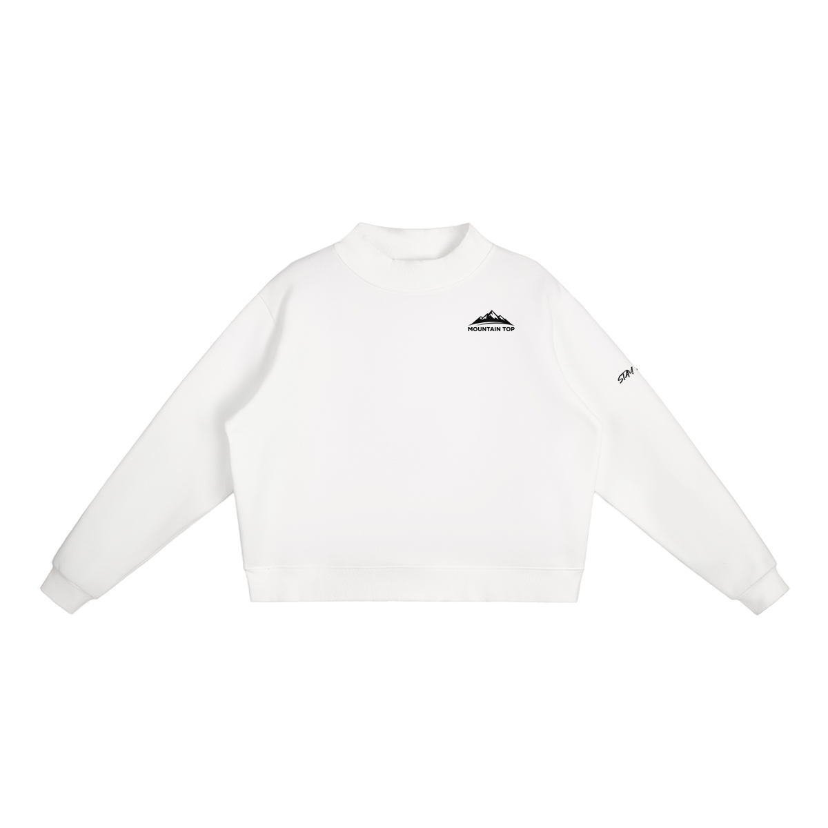 Buffalo Graphic Mock-Neck Crew Sweatshirt