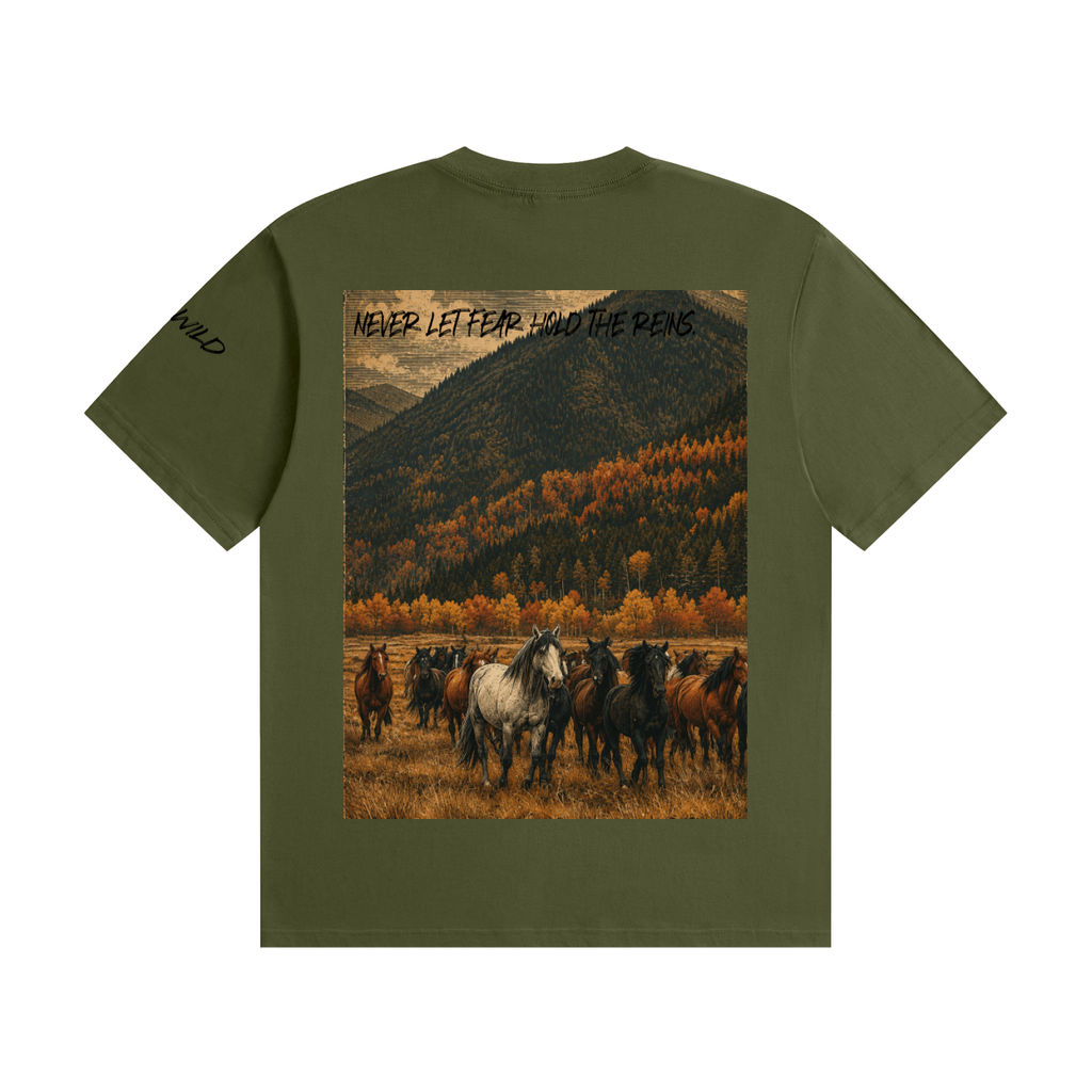 Horse Graphic Unisex Seamless Cotton T-Shirt